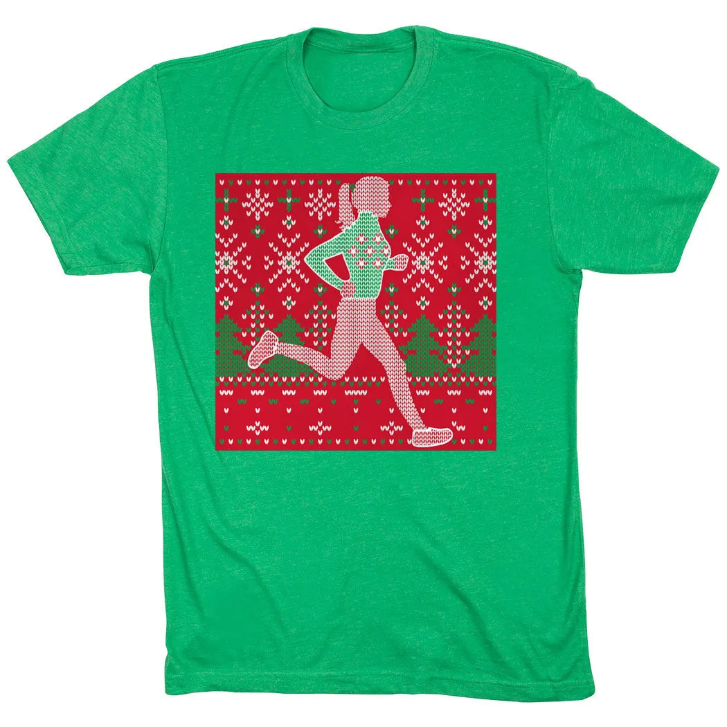 Running Short Sleeve T-Shirt - Christmas Sweater Casual Vibe Wear