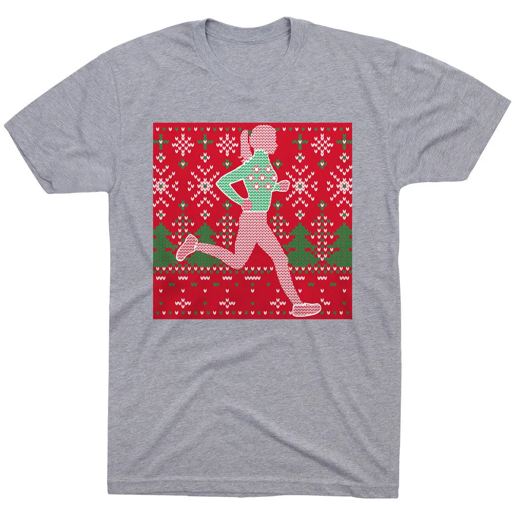 Running Short Sleeve T-Shirt - Christmas Sweater Smooth Look