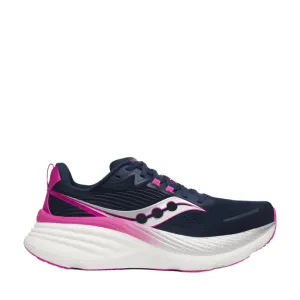 thriller - themed running shoes Saucony Women's Hurricane 24 Running Shoes in Navy/Fuchsia SS25