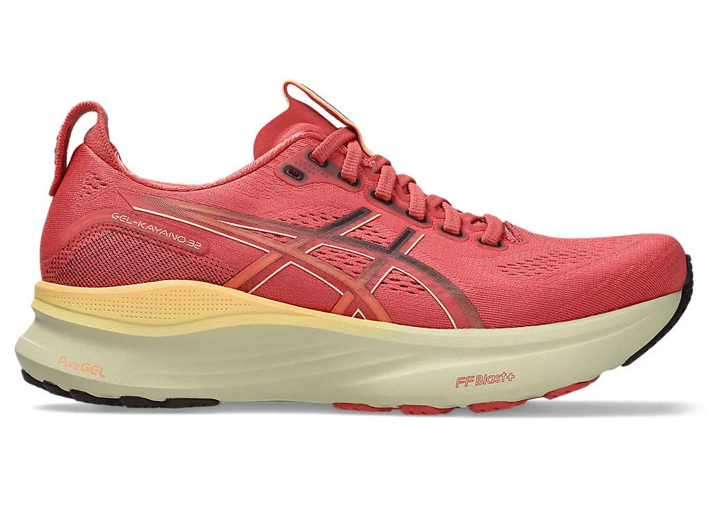 Women's GEL-Kayano 32 (700 - Dark Pink Clay/Dark Currant) Compression Midsole Precision - engineered