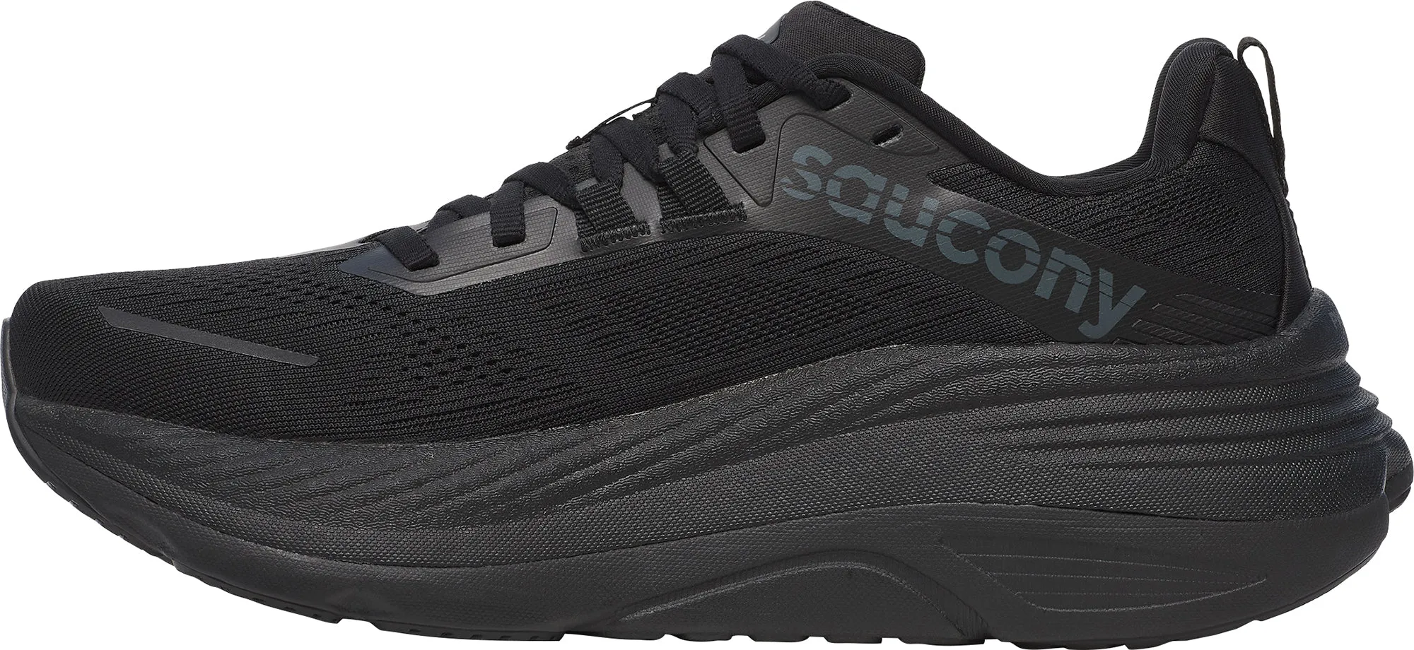 Saucony Hurricane 24 Womens Running Shoes - Black Anti Slip Traction Pattern