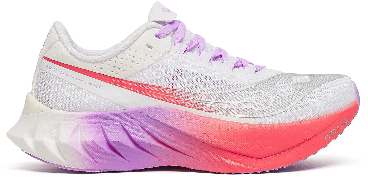 Saucony Endorphin Pro 4 Womens Running Shoes - White Impact Diffusion Plate
