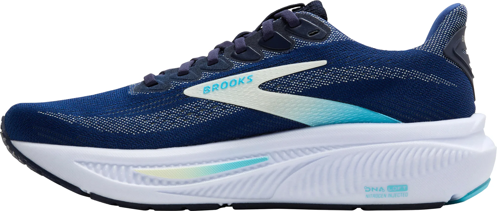 narrow - toe - box shoes 5K running shoes Brooks Ghost 17 Womens Running Shoes - Blue