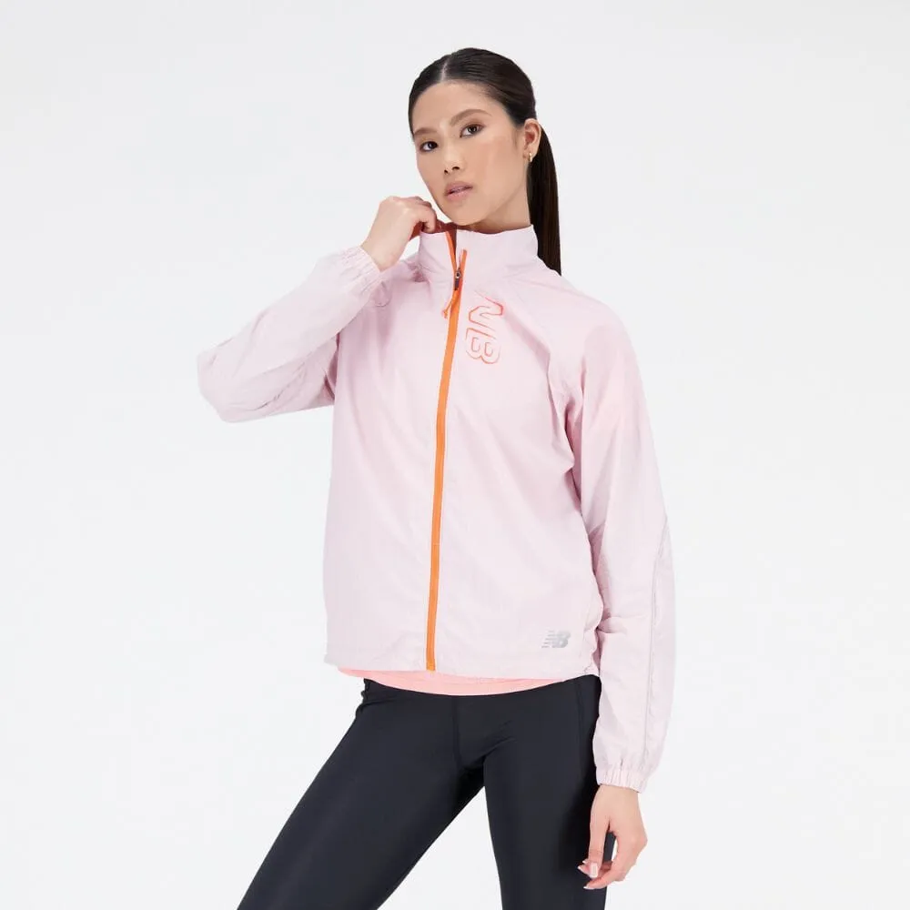 New Balance Women's Printed Impact Run Light Pack Jacket Office