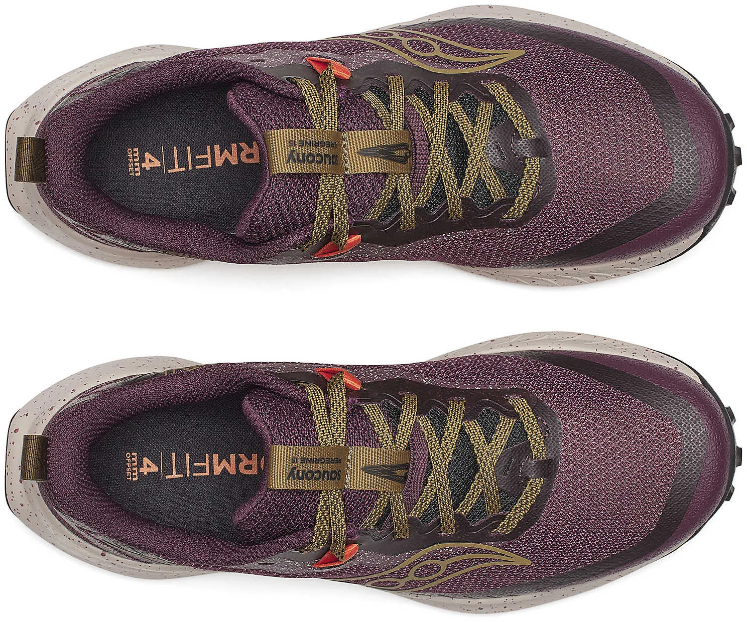 smooth - sole shoes Saucony Peregrine 15 Womens Trail Running Shoes - Red