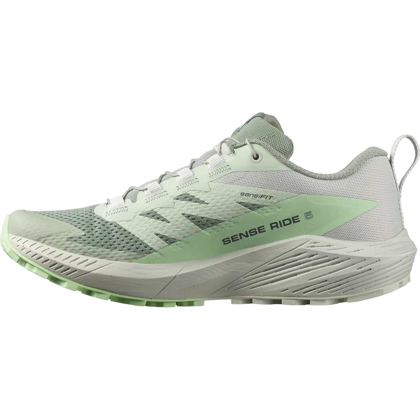 Flexible Sole safety trail running shoes Salomon Sense Ride 5 Womens