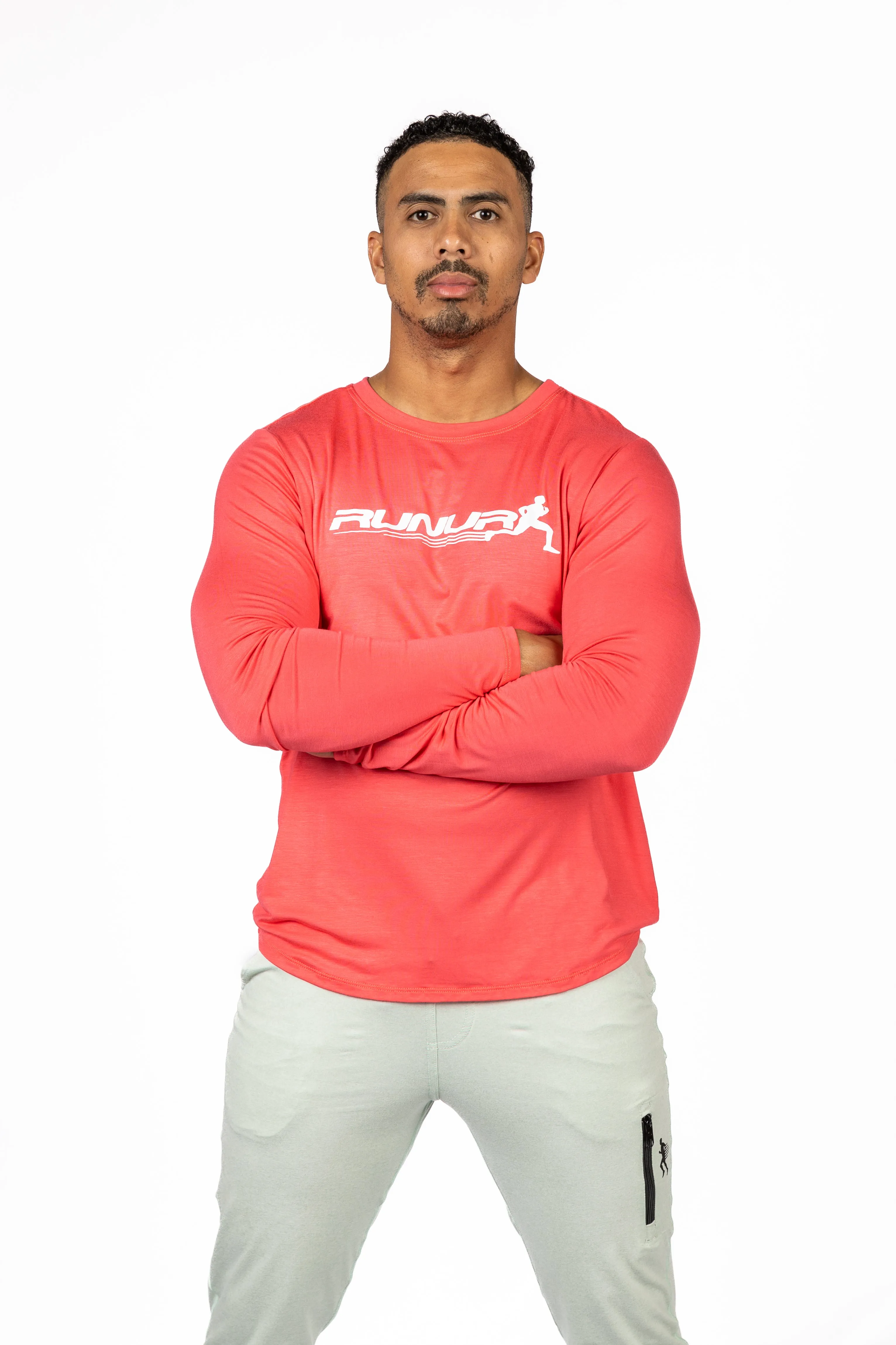 Flattering Design LONG SLEEVE TEE -  CORAL - THE TAPER