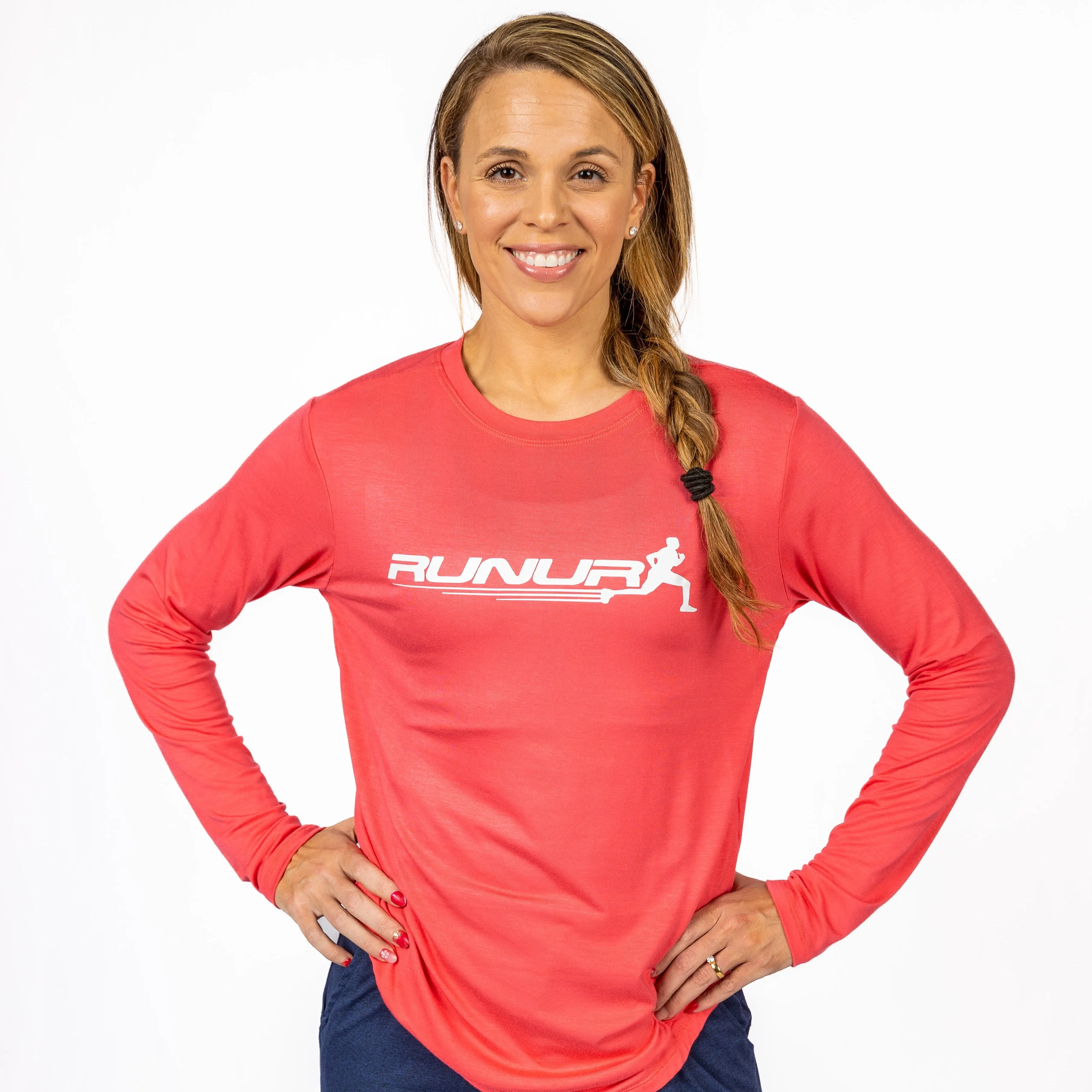 LONG SLEEVE TEE -  CORAL - THE TAPER Bold Style