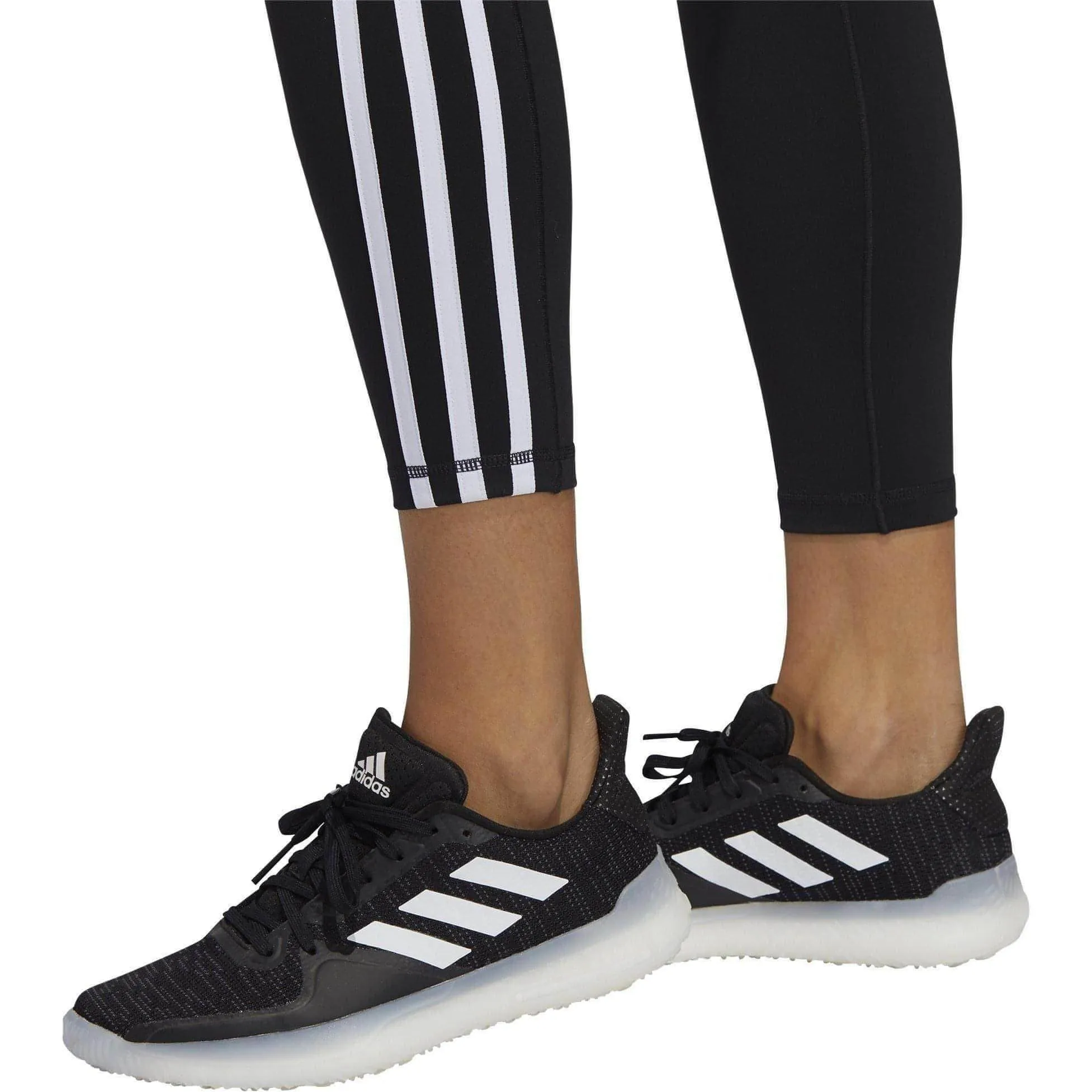 adidas Believe This 2.0 3 Stripes High Rise Womens 7/8 Training Tights - Black Durable Stitch For Adults Trend Seeker Four Way