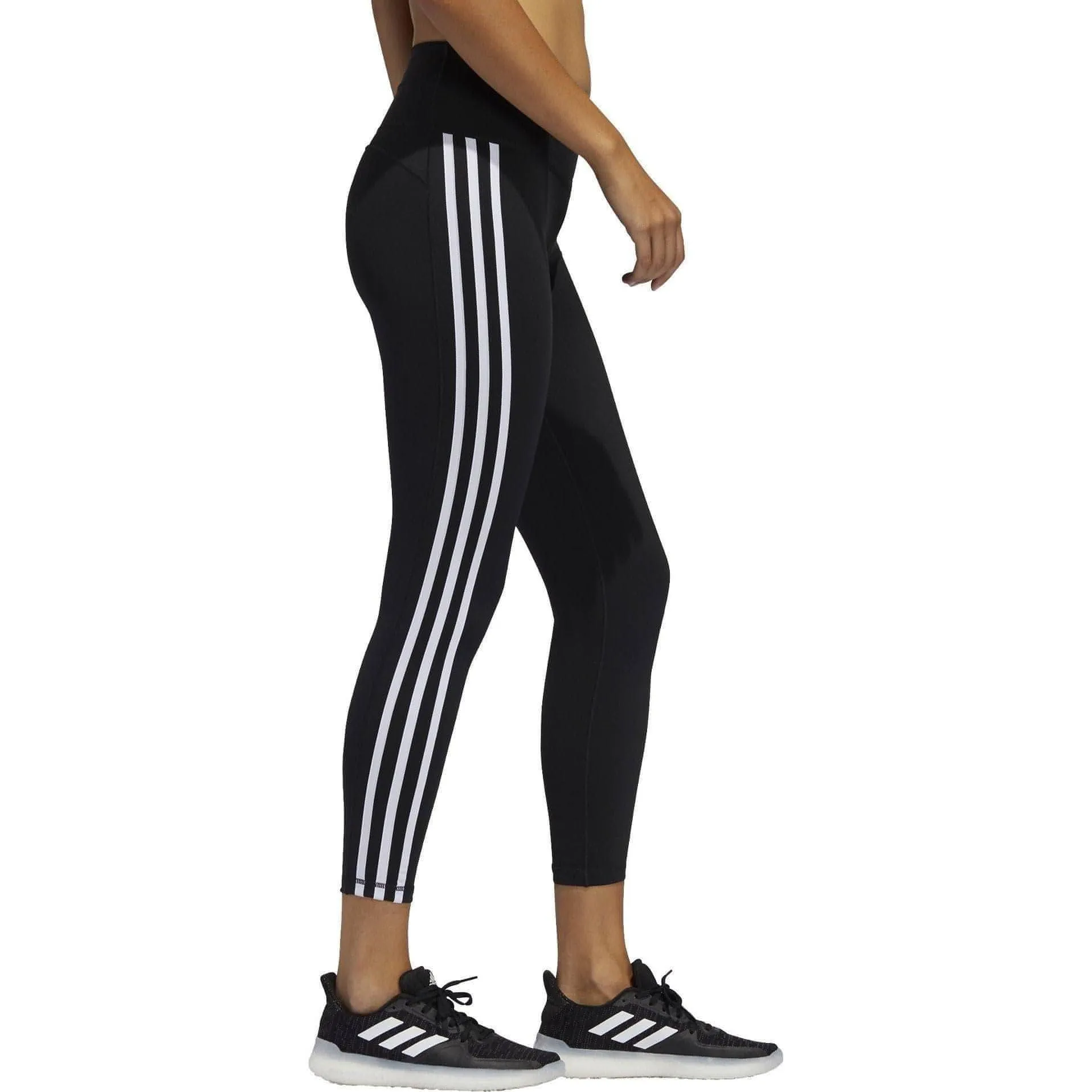 adidas Believe This 2.0 3 Stripes High Rise Womens 7/8 Training Tights - Black Urban Style