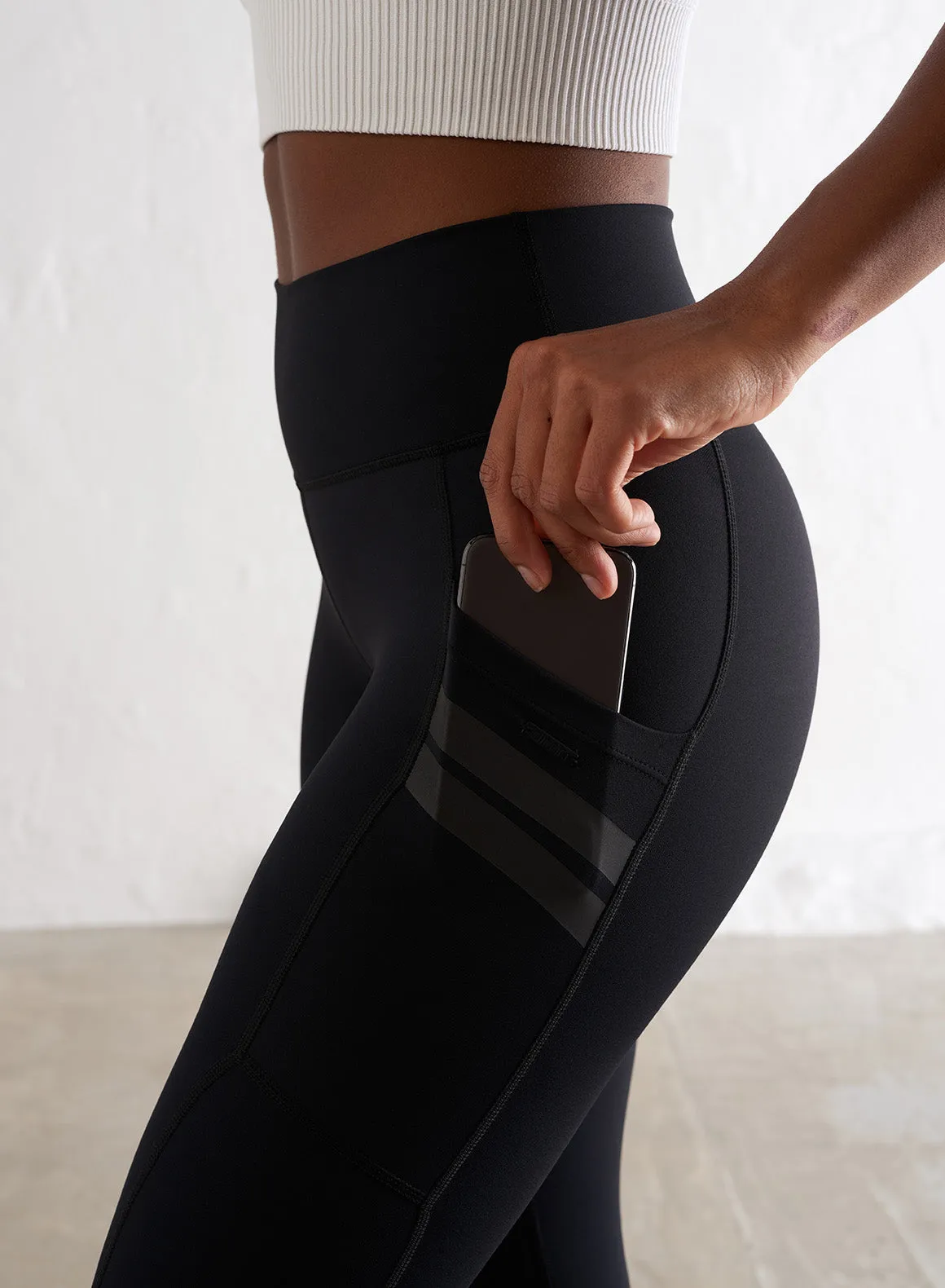 Seamless Edge Black Essential Tights Smooth Band