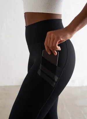 Seamless Edge Black Essential Tights Smooth Band