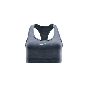 Women's Nike Swoosh Medium Support Bra - Smoke Grey/Pure/White Gray sports outfit Lightweight