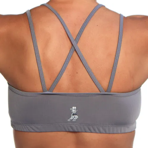 Gray Strappy Top Durable Material