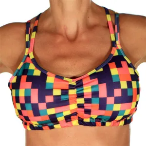 Colorblock Strappy Top Sports Bra adults'