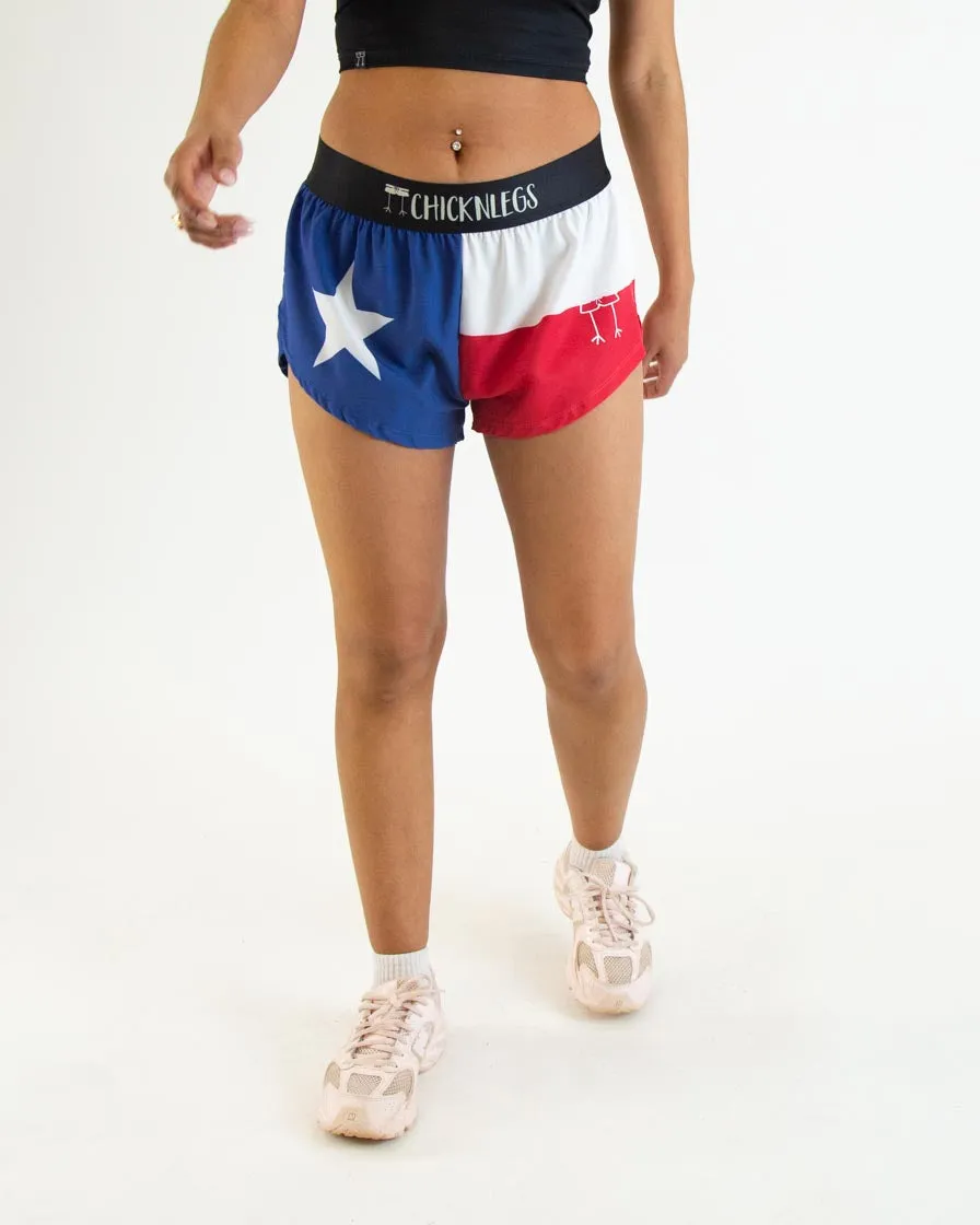 Warm Fit Women's Texas Flag 1.5" Split Shorts