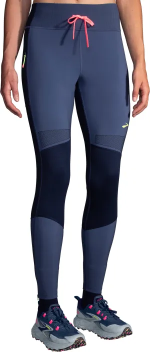 Ultra Performance Brooks High Point Womens Long Running Tights - Blue