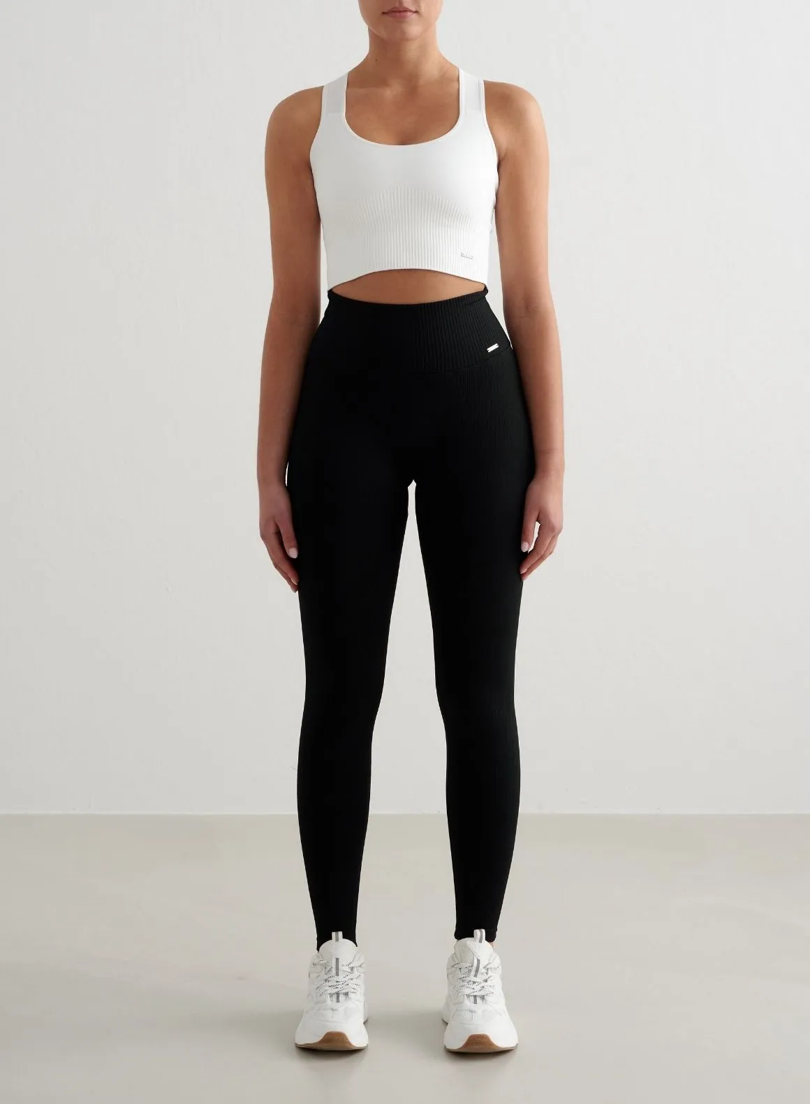 Medium-impact Teens White High Support Ribbed Bra