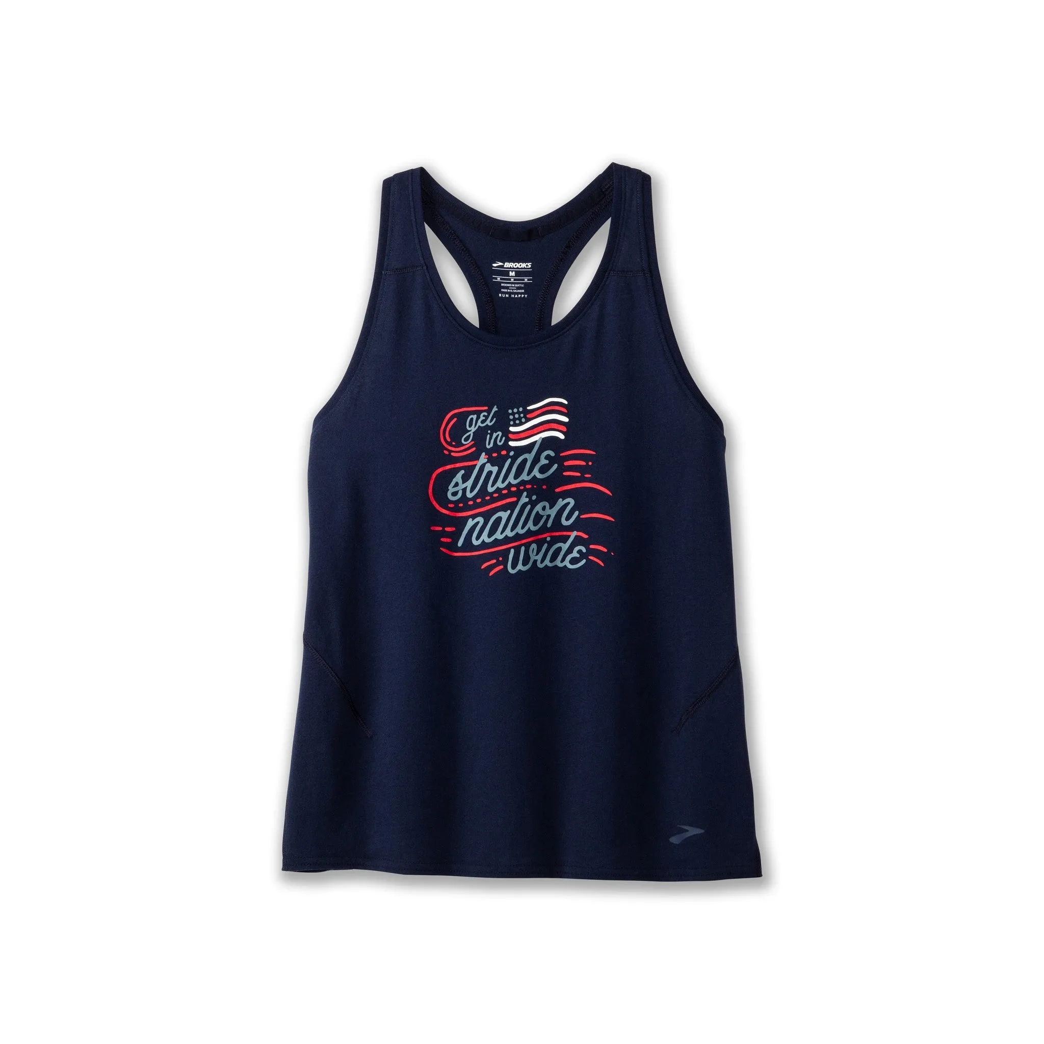 Core Comfort Brooks | Distance Tank 2.0 | Women's | Run Happy Navy Run USA