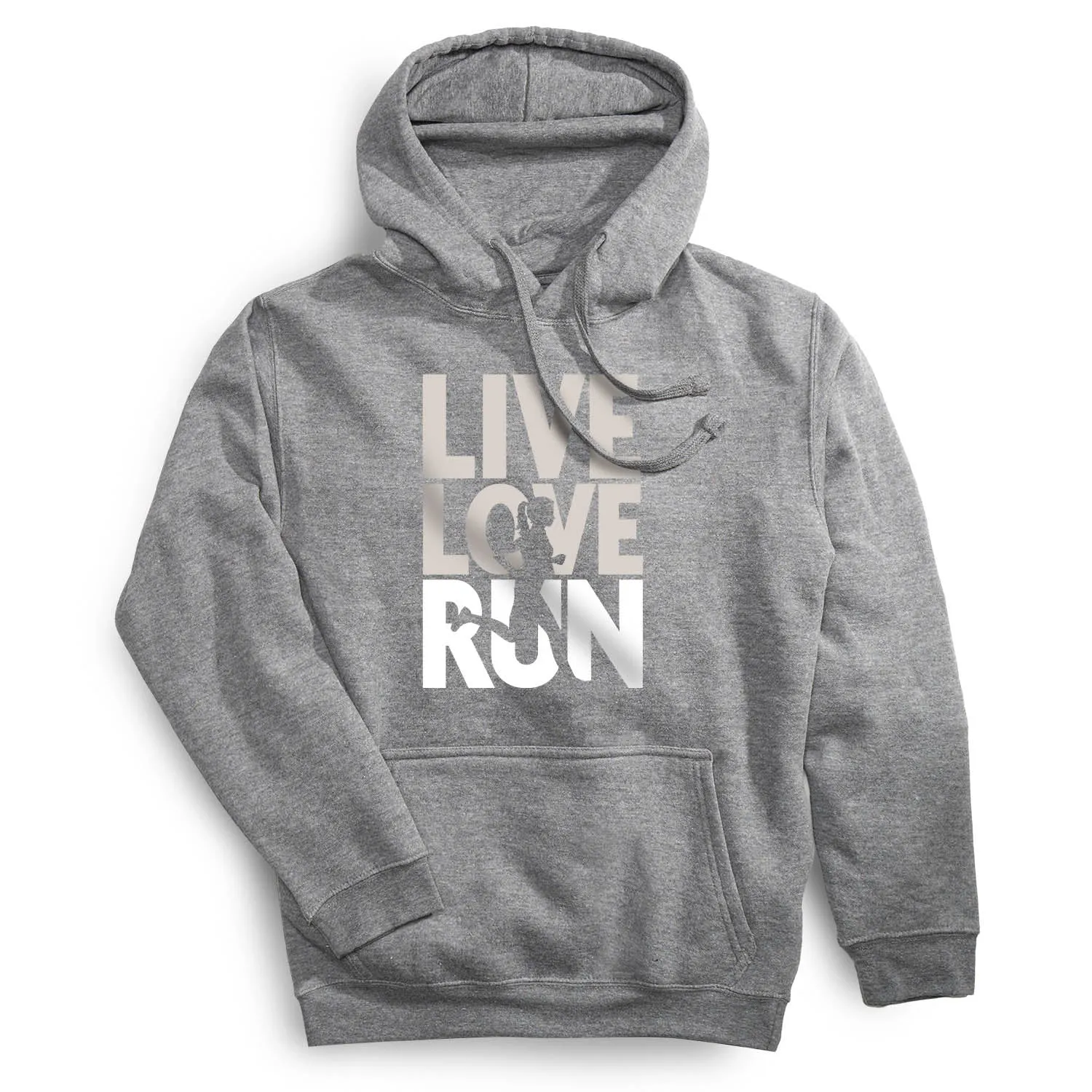 Halo Glow Summer Style Statement Fleece Hoodie -  Live Love Run Silhouette