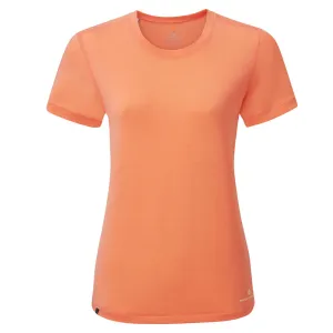 Ronhill Life Tencel Short Sleeve Women's Running Tee - Peach Marl StretchComfortWeave