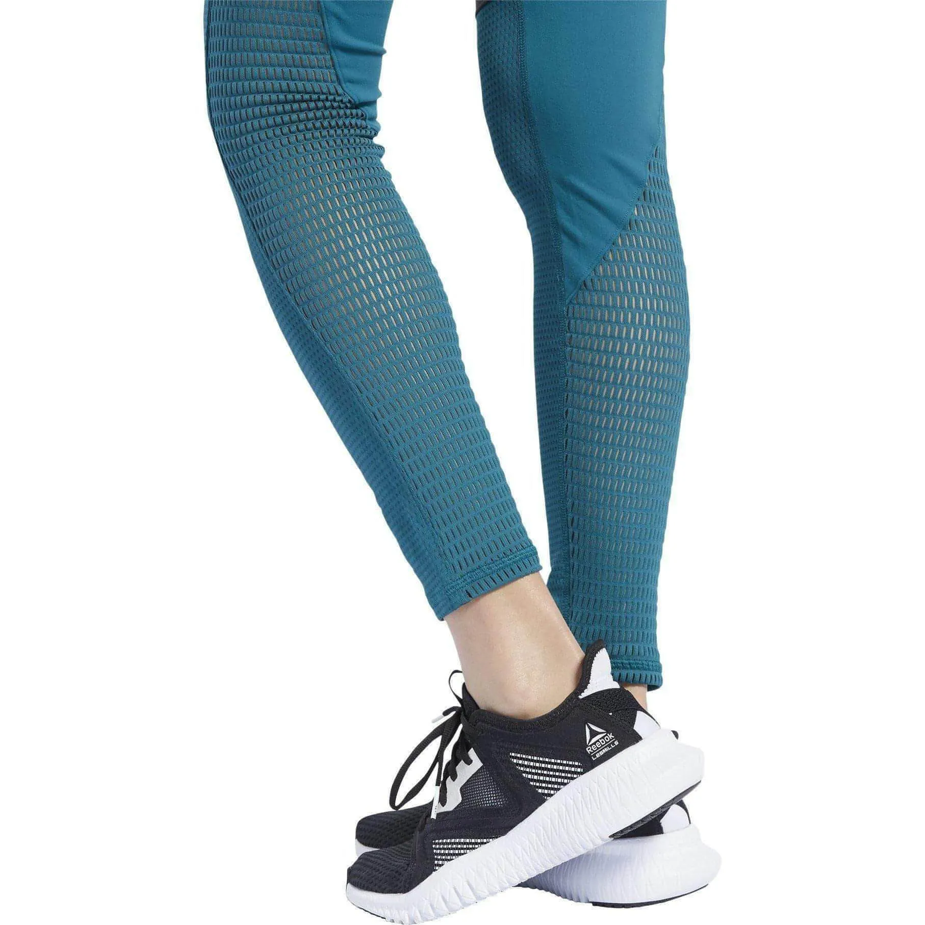Soft Layers Reebok LUX 2.0 Mid Rise Womens Long Training Tights - Blue