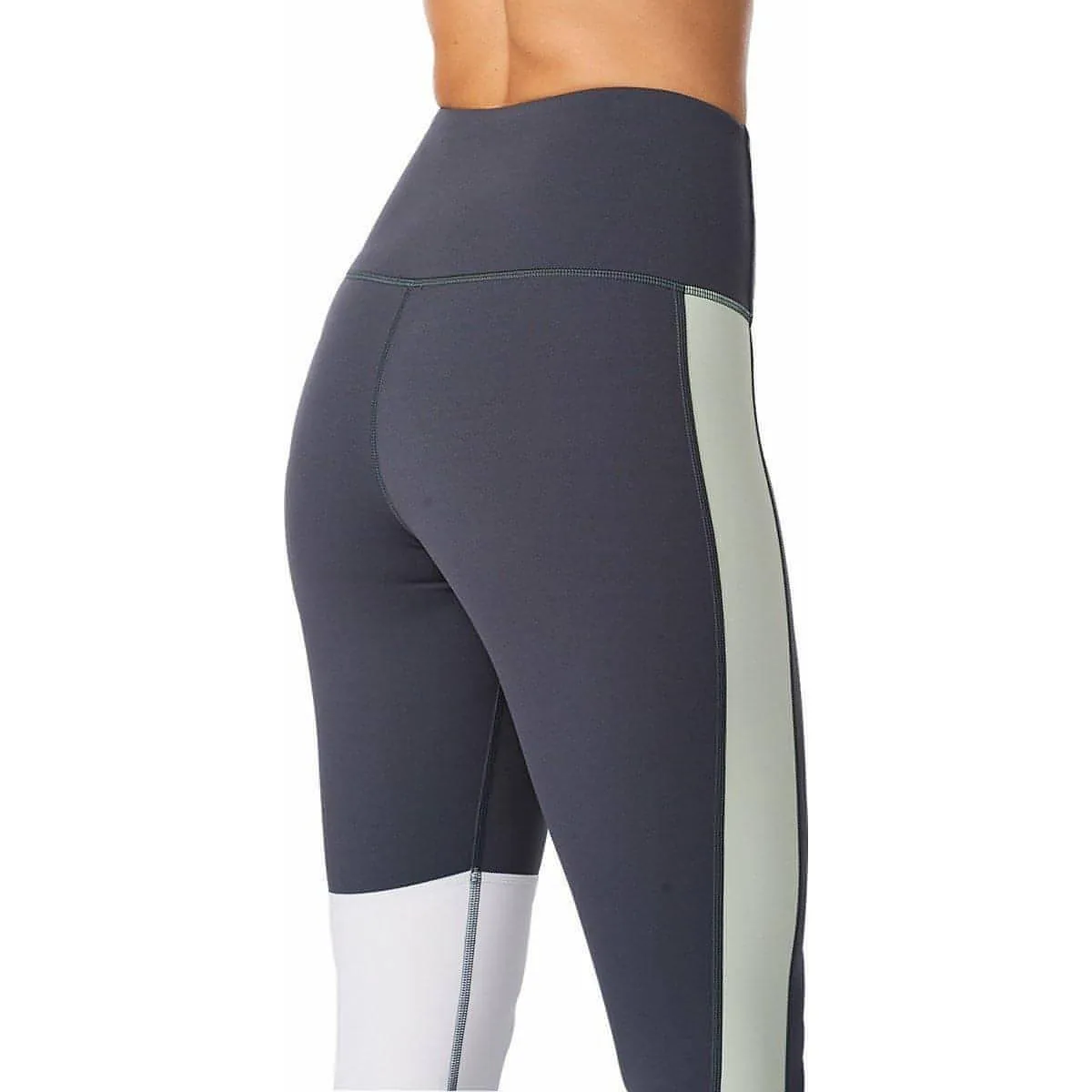2XU Form Block Hi Rise Compression Womens Long Running Tights - Navy High Comfort