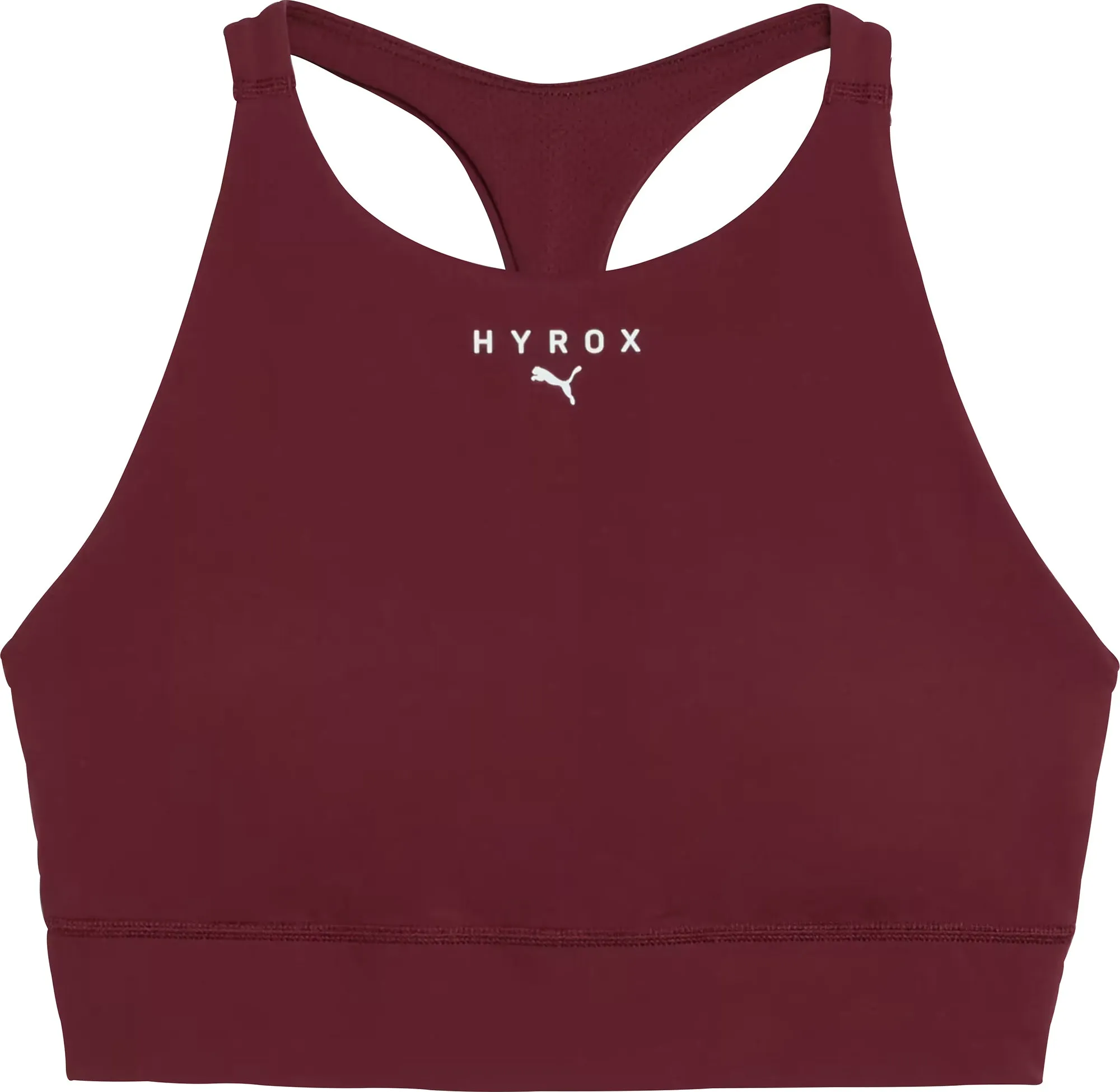 Supportive Fit Puma X HYROX Shape Luxe High Neck Womens Sports Bra - Red