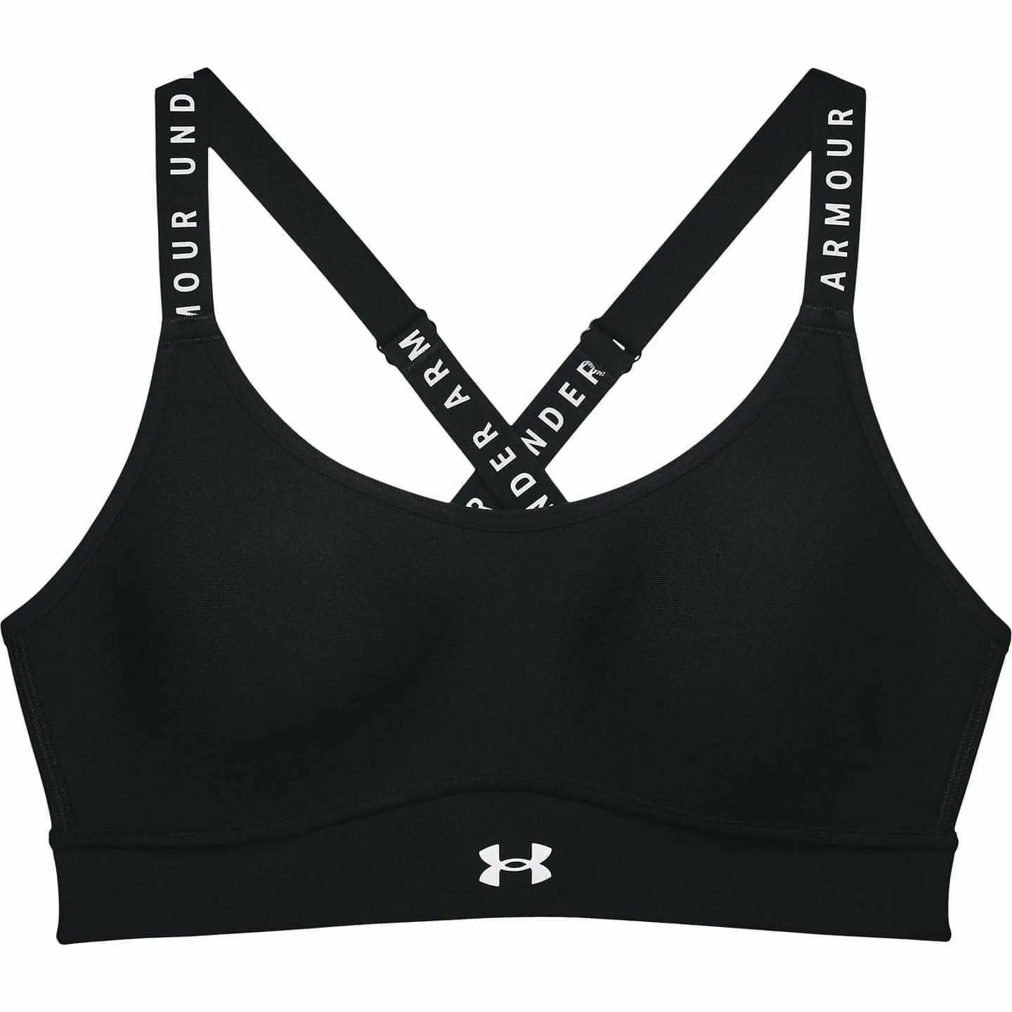 Stylish seams Under Armour Infinity Mid Covered Womens Sports Bra - Black