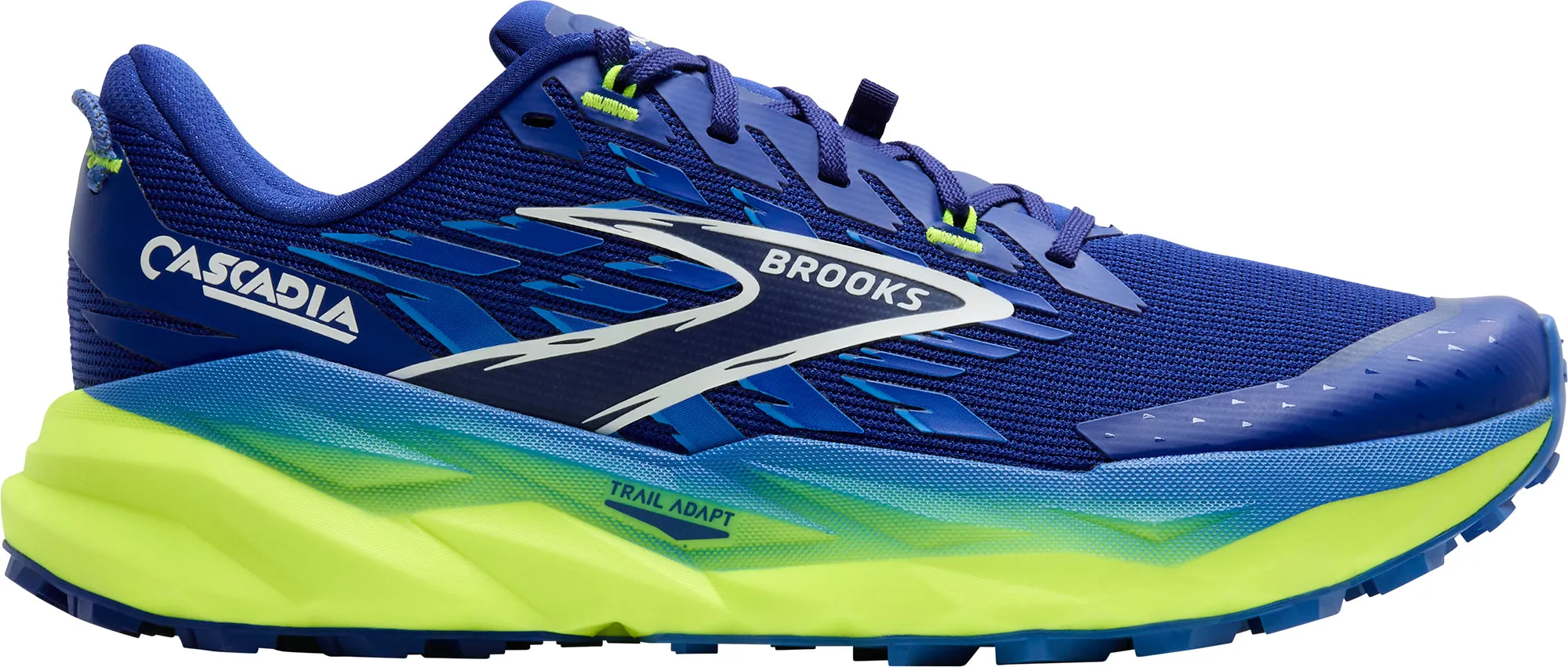 Brooks Cascadia 19 WIDE FIT Mens Trail Running Shoes - Blue 10k - running shoes