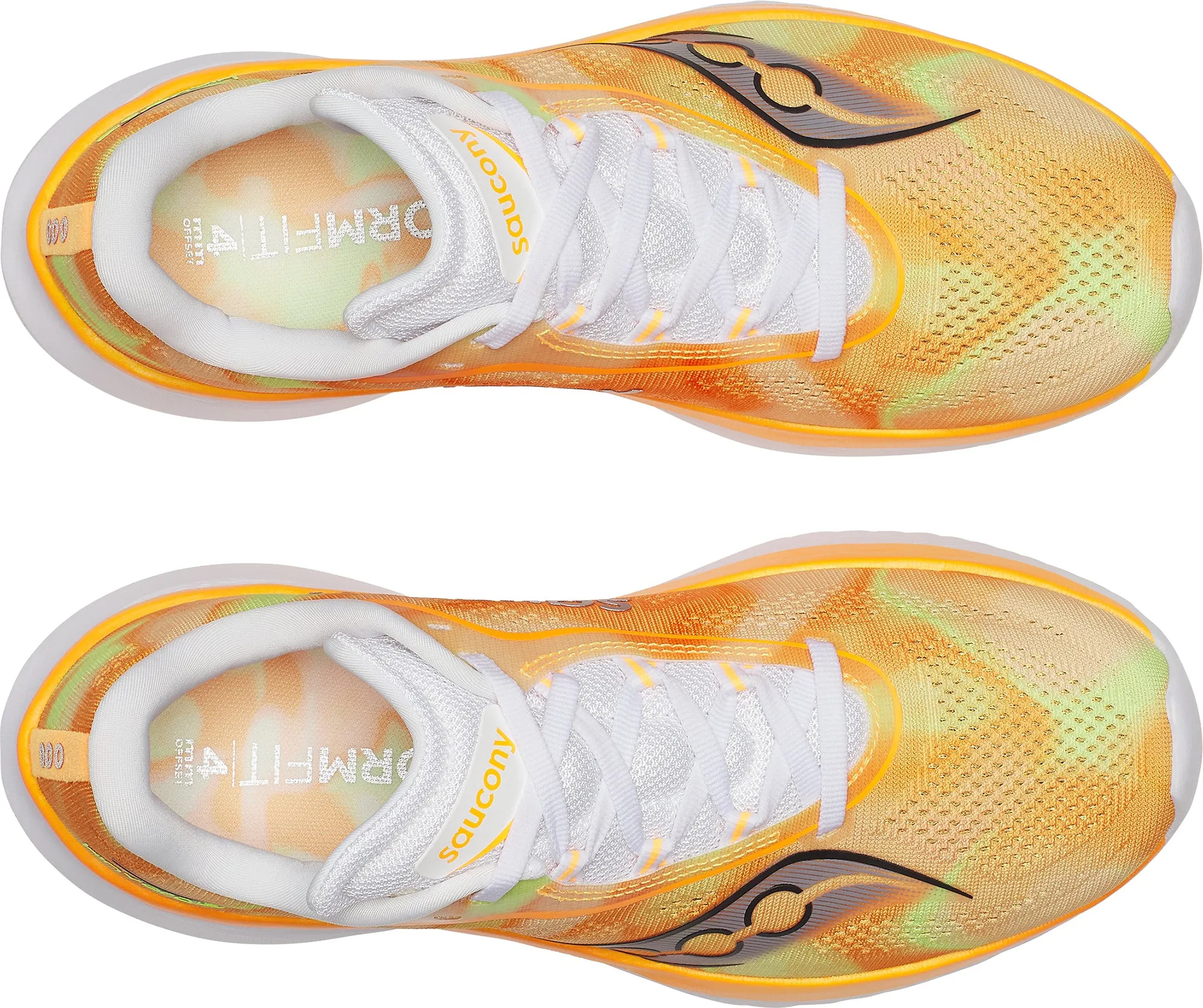 Shock Absorbing Midsole Padded collar design Saucony Kinvara 15 Womens Running Shoes - Orange
