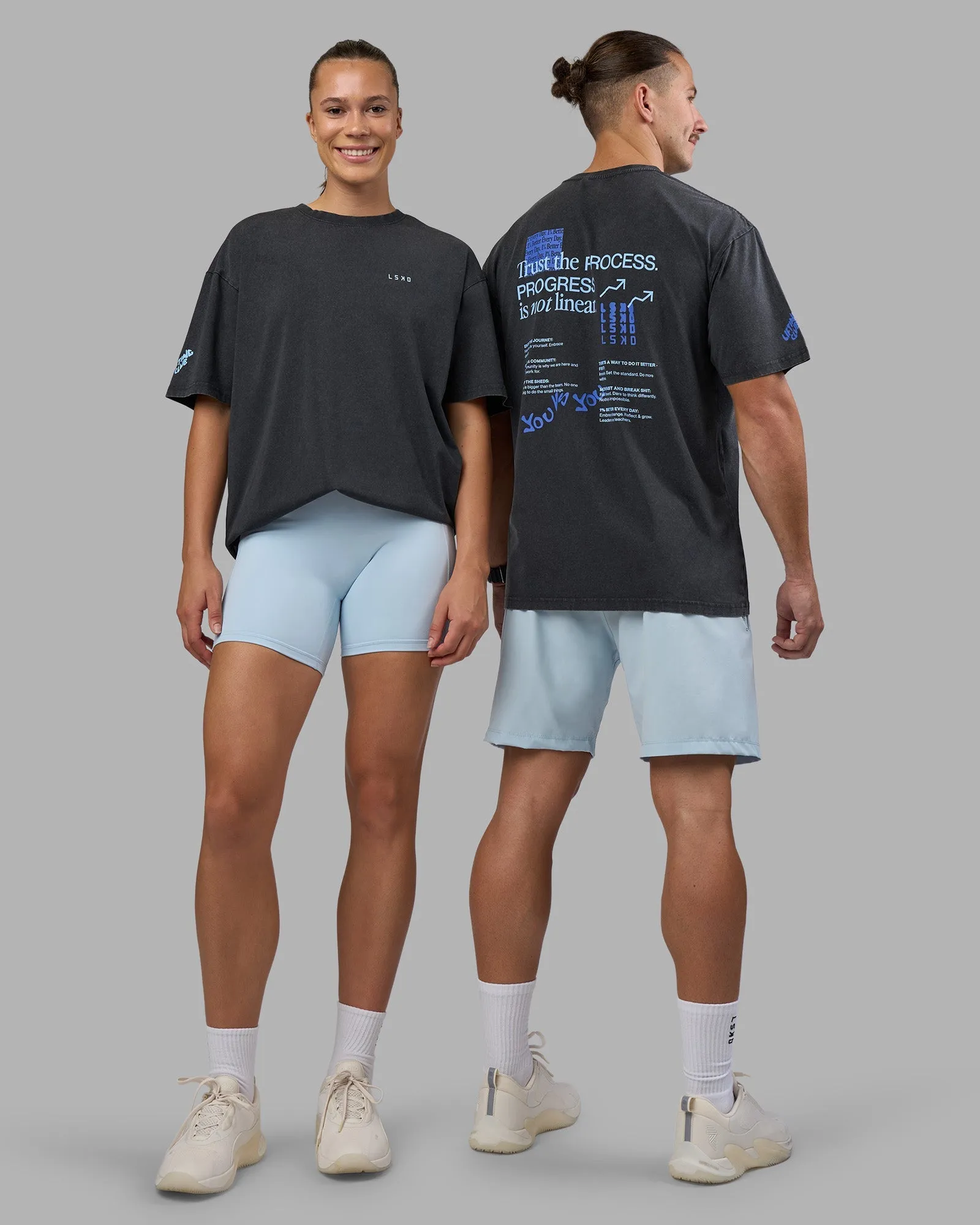 Cali FLXCotton Oversized Tee - Black Washed Layering Comfort Wear