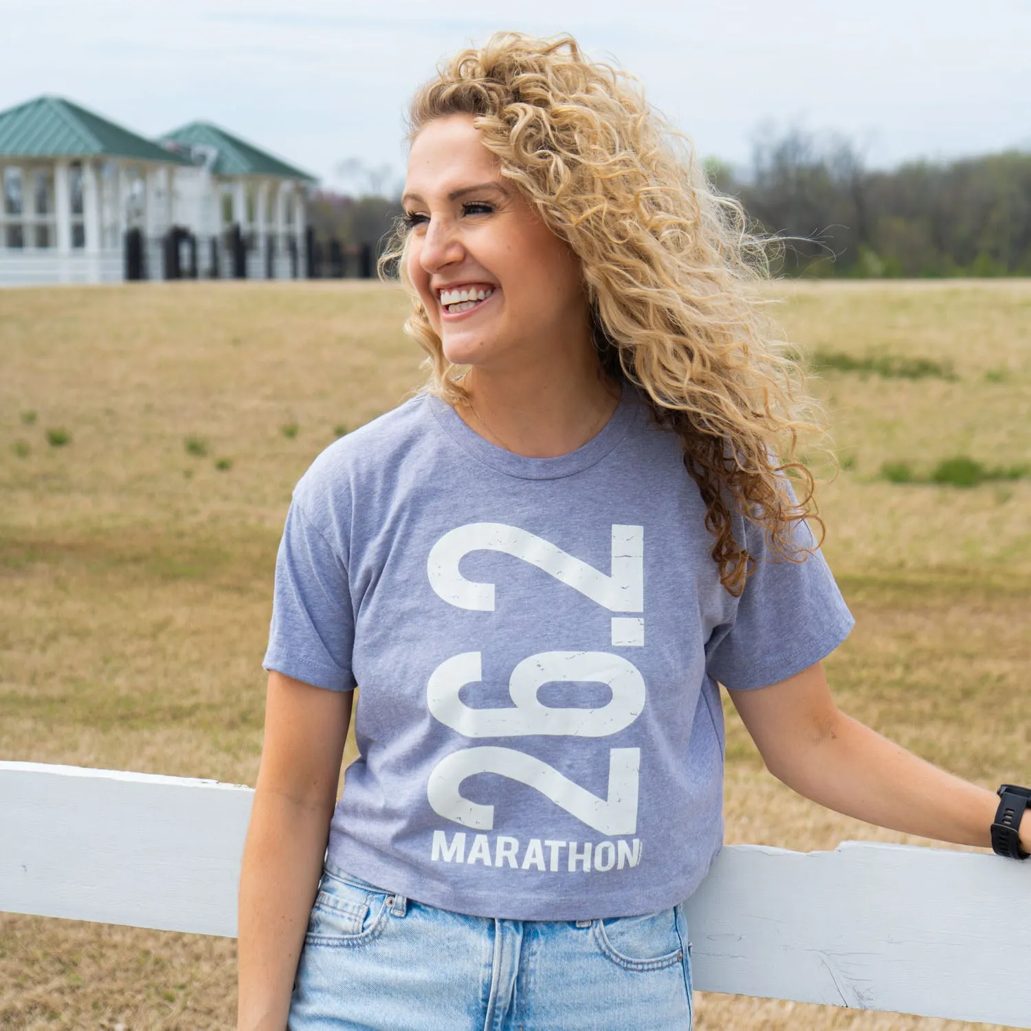 Running Short Sleeve Crop Tee - 26.2 Marathon Vertical Value for Money