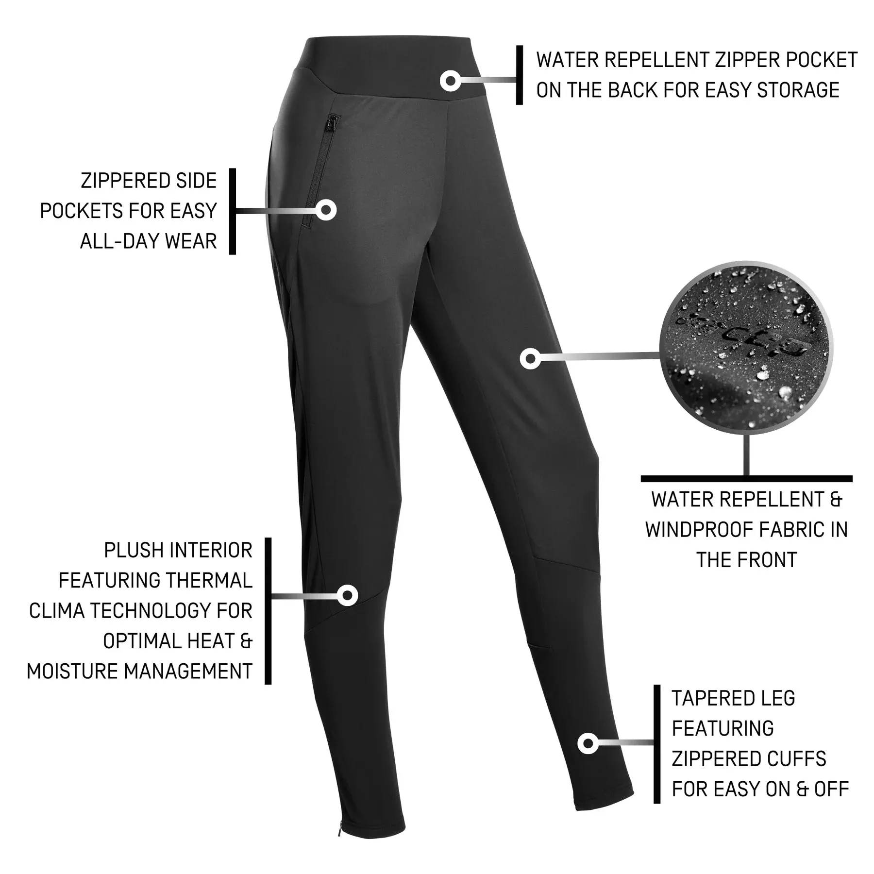 High Performance Pants LayeredCompression CEP | Cold Weather Pants | Women's | Black