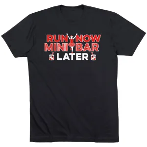 Running Short Sleeve T-Shirt - Run Now Mini Bar Later Smooth Look UltraLightweight