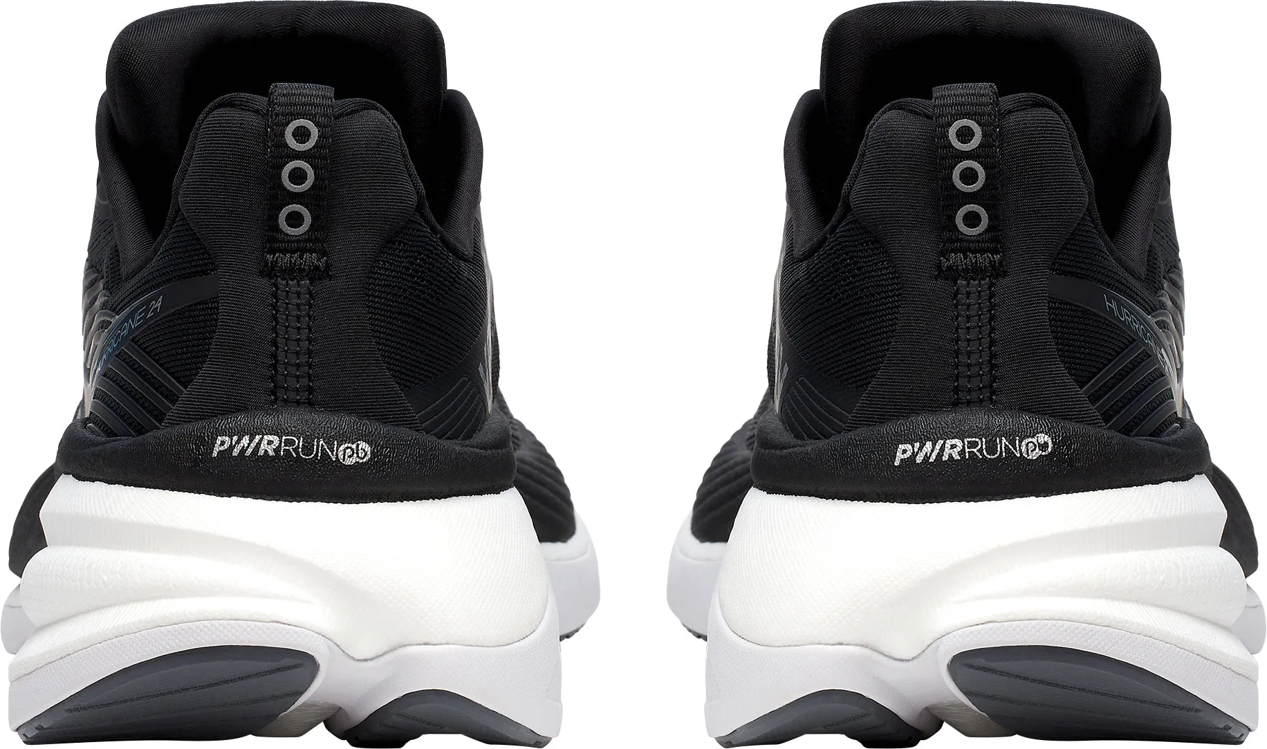 Saucony Hurricane 24 WIDE FIT Womens Running Shoes - Black Pressure Relief Insoles