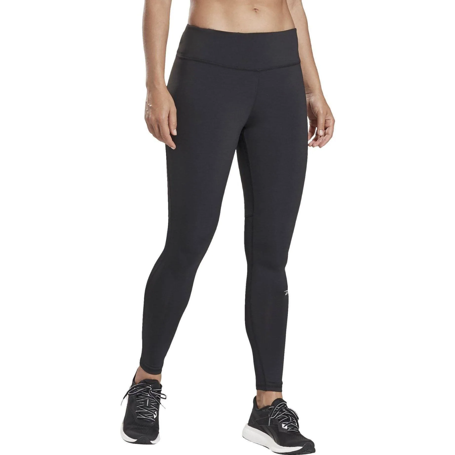 Reebok Essentials Womens Long Running Tights - Black Comfort Seeker Shape Retain All-Terrain Comfort