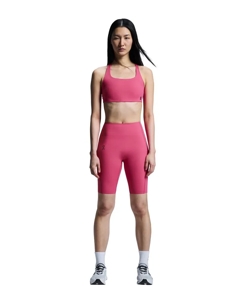Morning Stretch Tall Fit Wide Waistband Support On Women's Movement Tights Short Pink