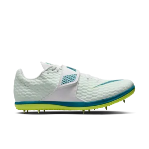 Unisex High Jump Elite (100 - White/Bright Spruce-Barely Green) moisture - wicking tops running on grass shoes