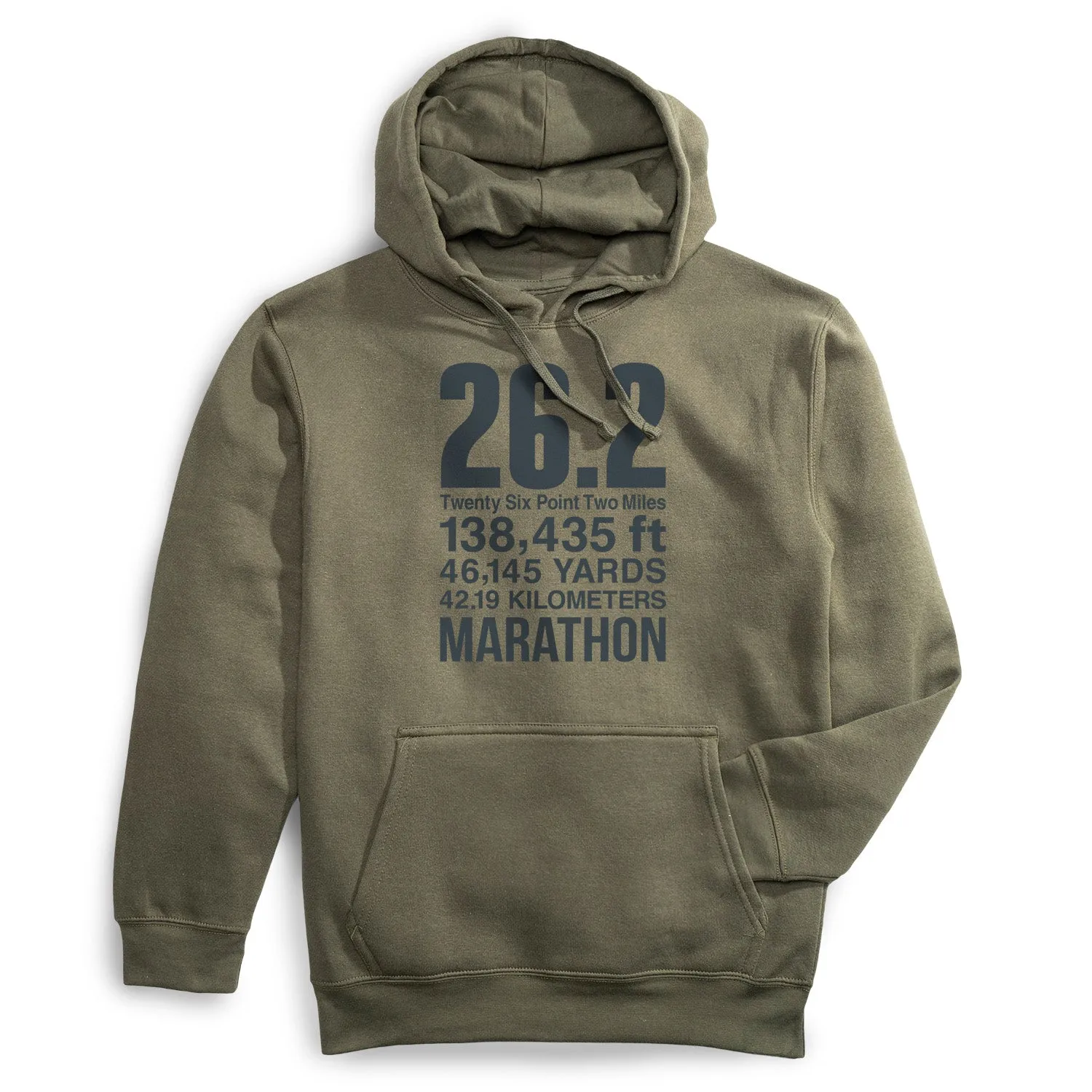 Statement Fleece Hoodie -  26.2 Math Miles Lift Mode Adjustable Straps