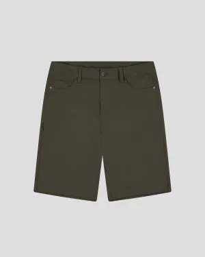 Women's Flight Shorts - Dark Moss DoubleLayeredEdging Essential Shirt