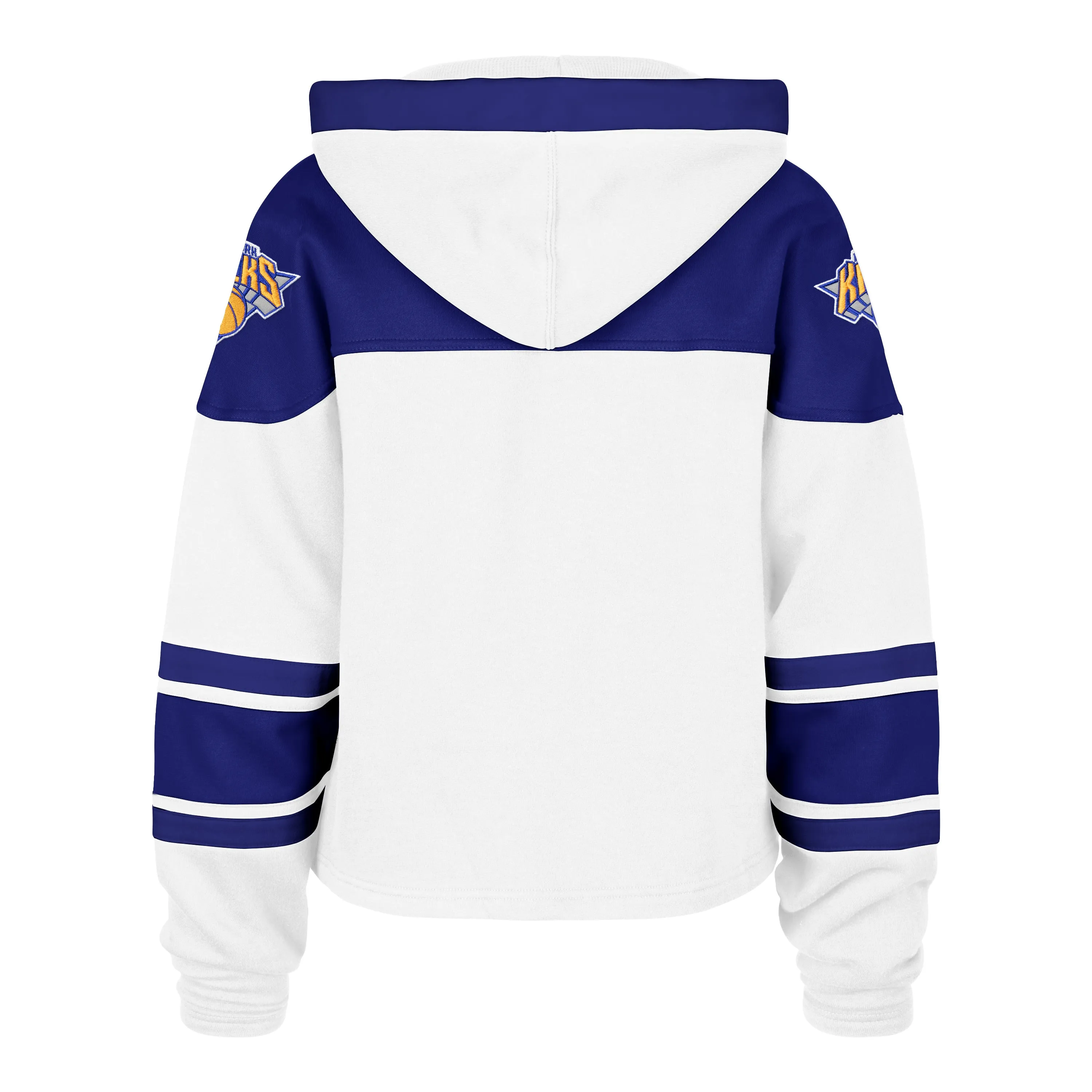 NEW YORK KNICKS CITY EDITION CROPPED SUPERIOR '47 LACER HOOD WOMENS Pure Core EcoFriendly Dye