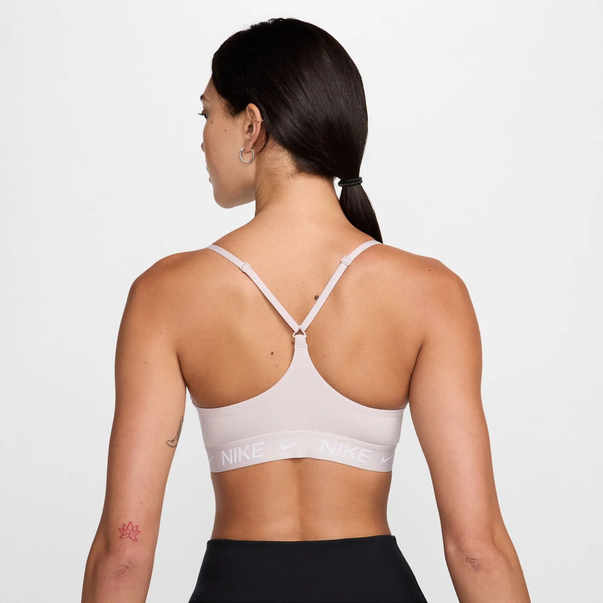 Nike Women's Indy Light-Support Sports Bra Platinum Violet Hidden stitching Comfortable Hold