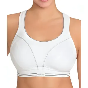 Shock Absorber Ultimate Run Womens Sports Bra - White Halter neck