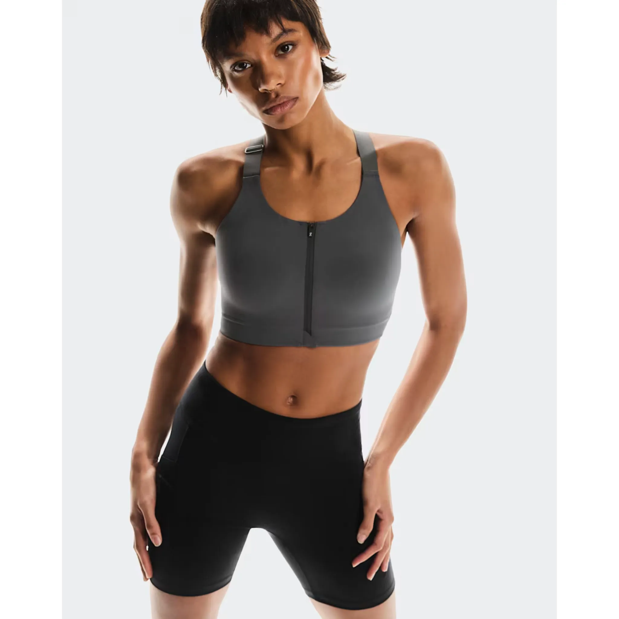 Shape retention seams ENDURANCE BRA ZIP - ECLIPSE