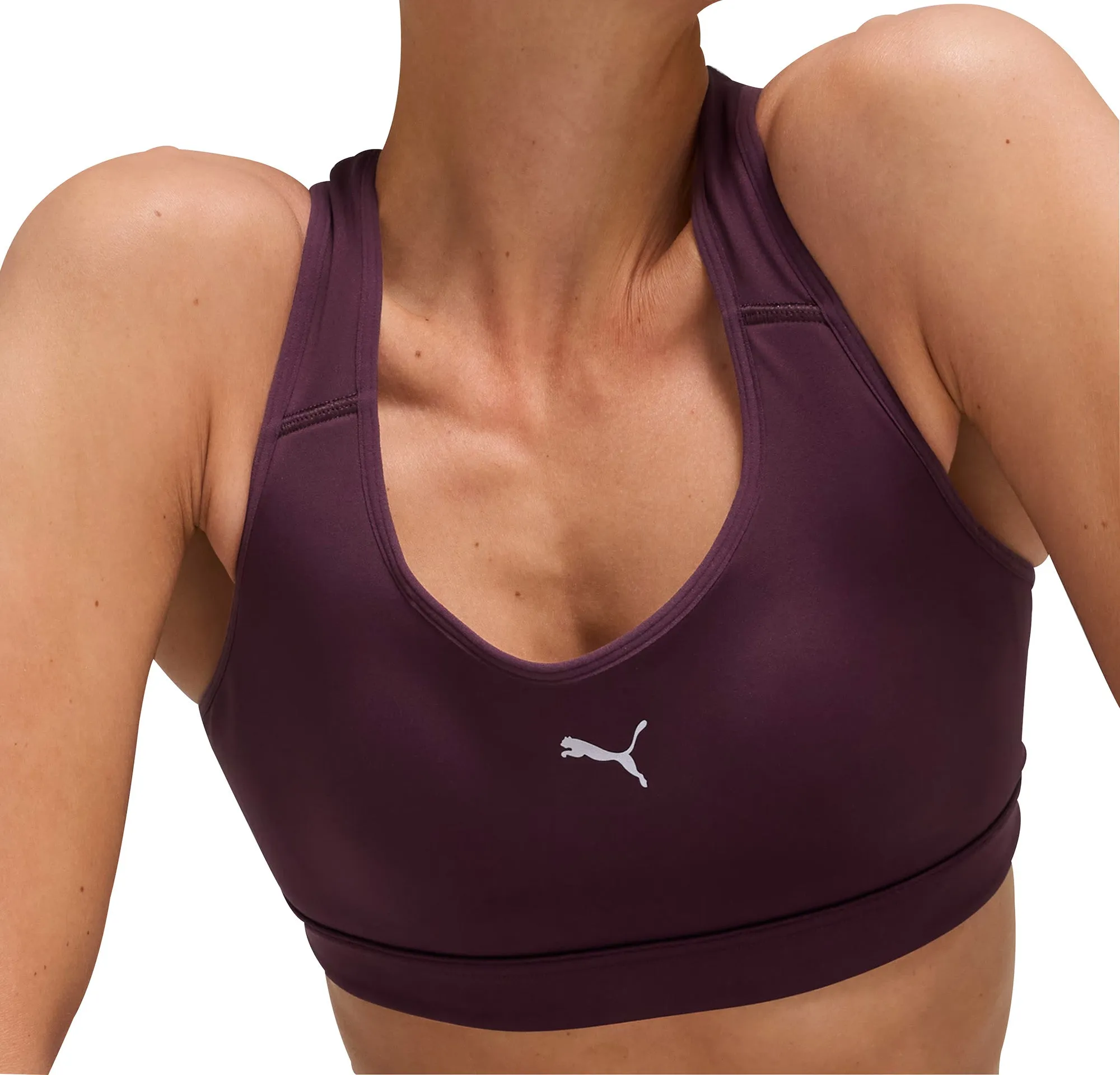 Puma 4KEEPS Womens Running Sports Bra - Purple Chest support versatile material