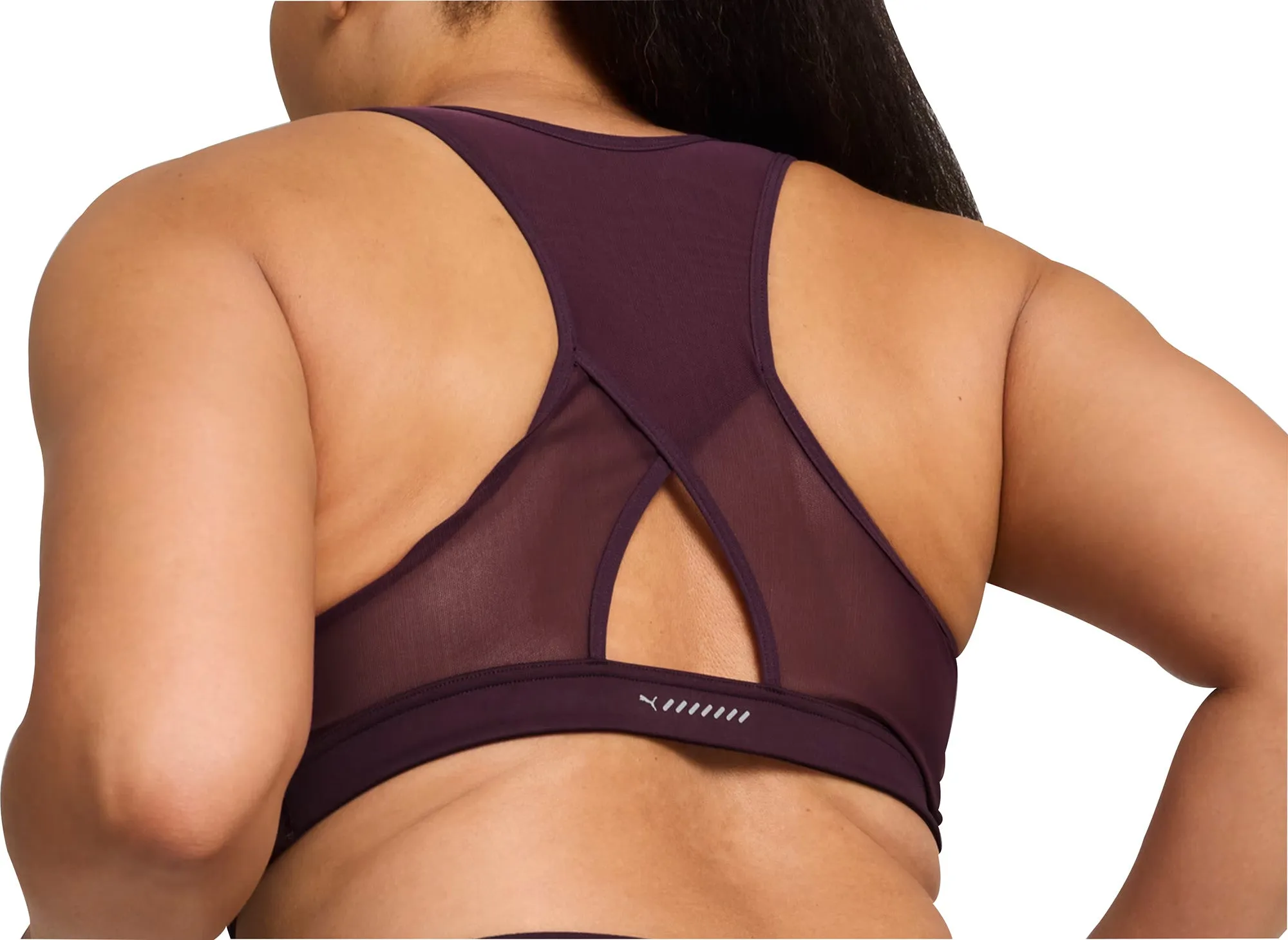 Puma 4KEEPS Womens Running Sports Bra - Purple Spaghetti straps