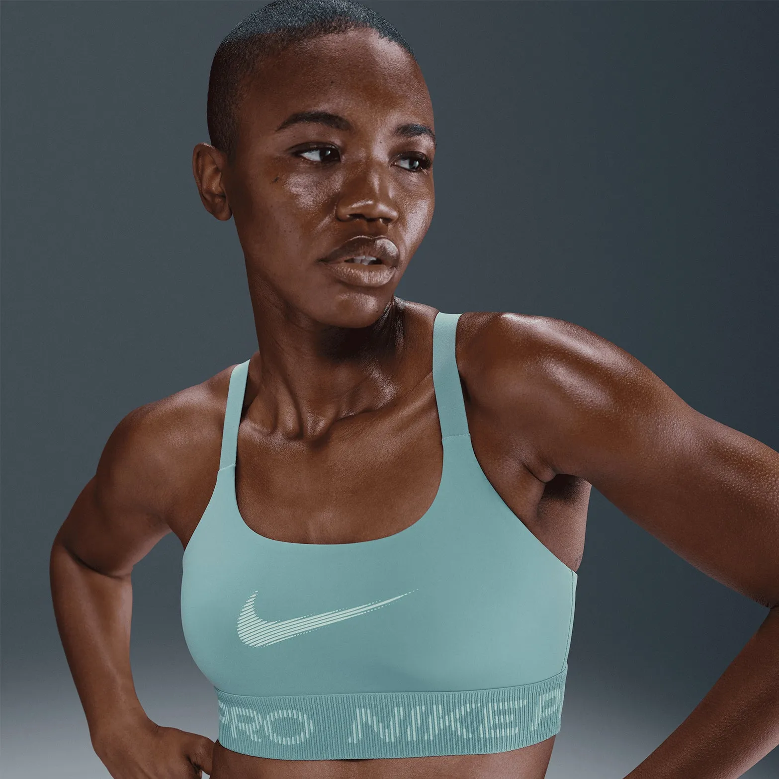 Double stitching Shape Retention Women's Light-Support Sports Bra Cannon / Mint Foam / White