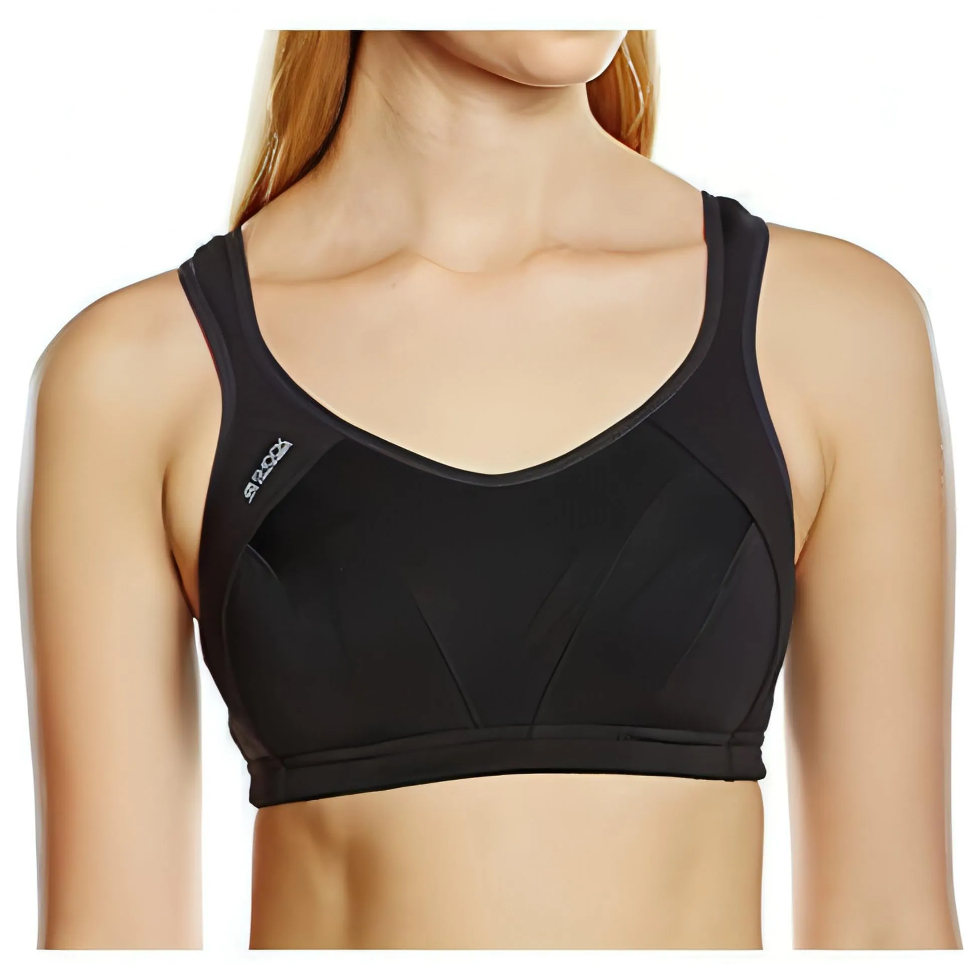 Long fit seams Comfortable fit Shock Absorber Active Multi Womens Sports Bra - Black