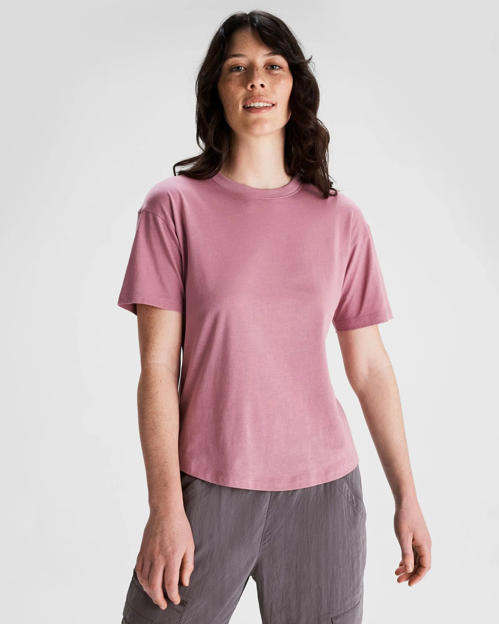 EcoFriendlyMaterial Women's Solid Organic Cotton T-Shirt - Orchid